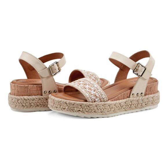 new Earth Collins Platform Wedge Ankle Strap Sandals - Picture 1 of 6